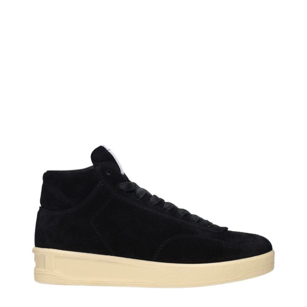 Jil Sander Black Leather High Top Men's Sneakers
